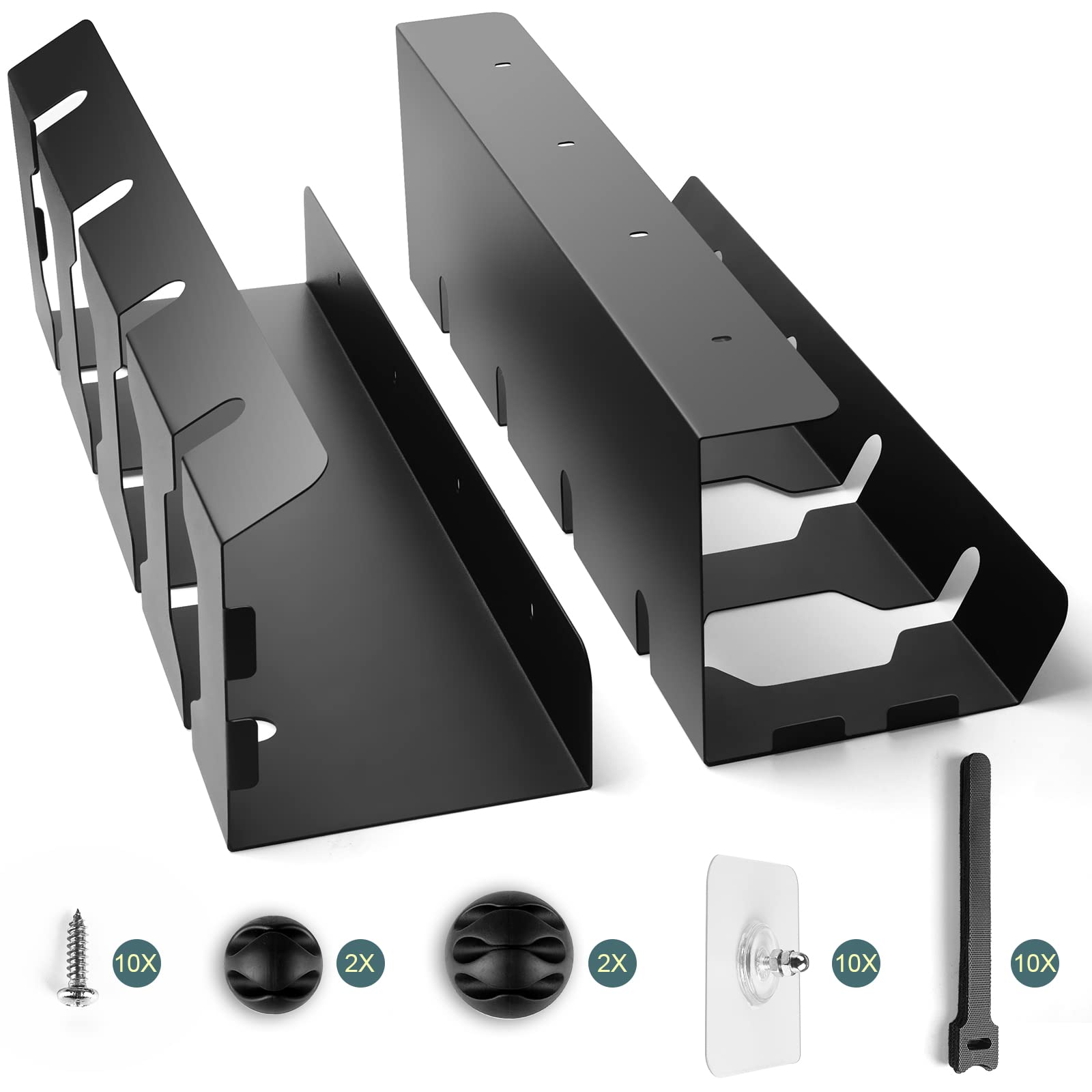 

of Cable Wire Under Cable Wiring Length Cable Desk Wiring Cable Easy to Completely Concealed [Set 2] Tray, Desk, Tray, 42cm, Storage, Organization,