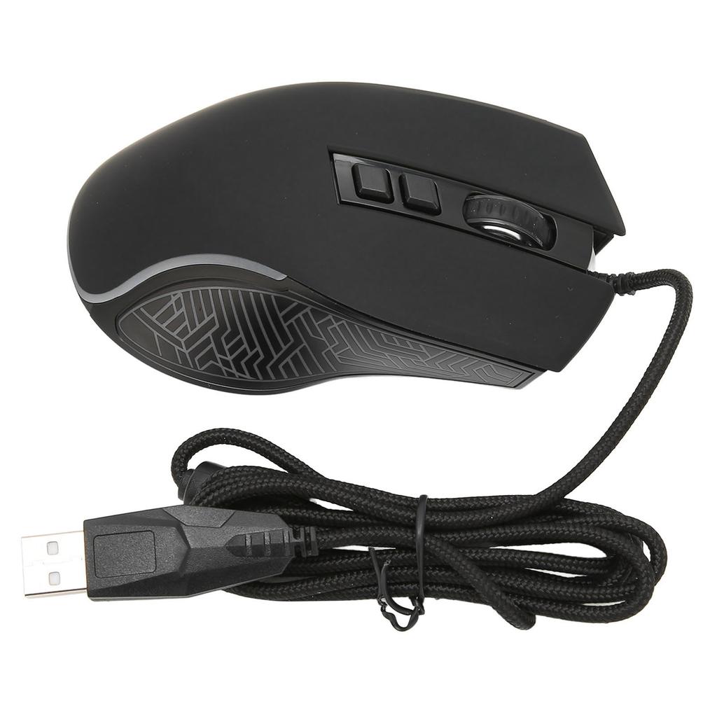 Gaming Mouse USB2.0 4 Adjustable DPI RGB Backlit Ergonomic Design Optical Sensor Laptop Mouse for Gaming Office Home