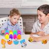 12pcs Easter Eggs Color Plastic Opening Eggs Home Party Easter Toys Gifts For Kids Hunt Game Kids Gift Supplies