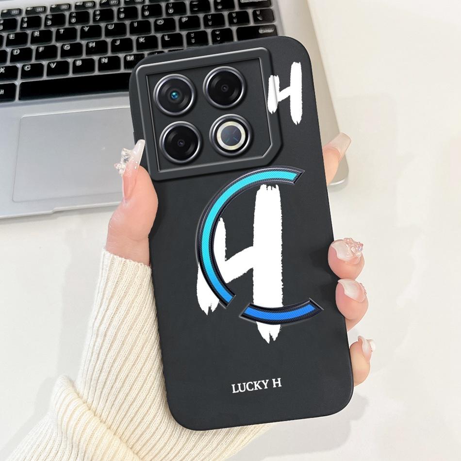 For Infinix GT 20 Pro X6871 Lucky Initial Letter Phone Case For Infinix GT20 Pro 5G Soft Silicone Shockproof Cases