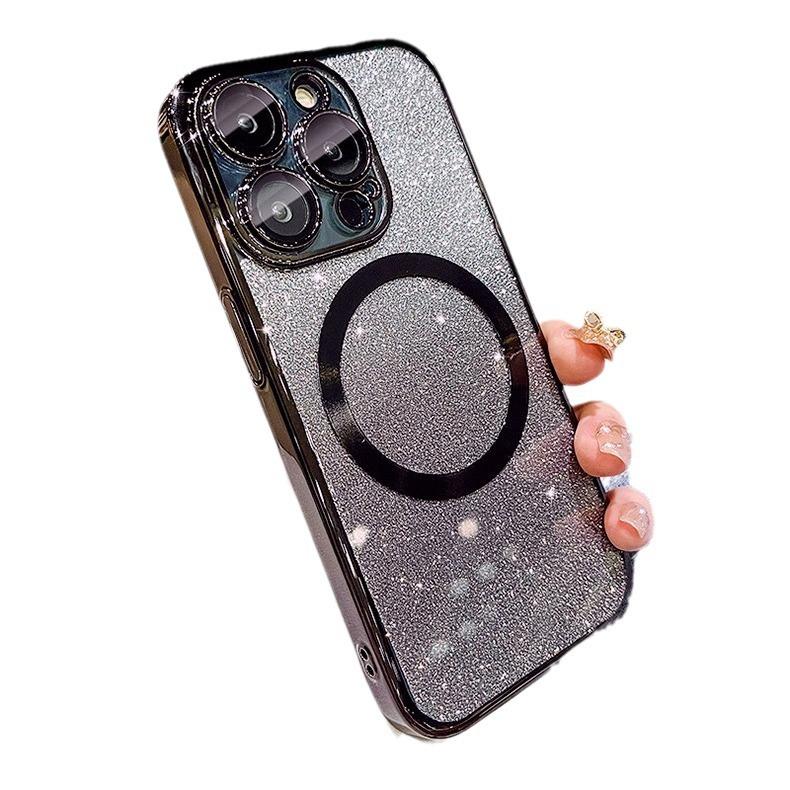 Applicable To IPhone17 Promax Mobile Phone Case New Electroplated Magnetic 14 Apple 16 Protective Case 15 Gradient Glitter