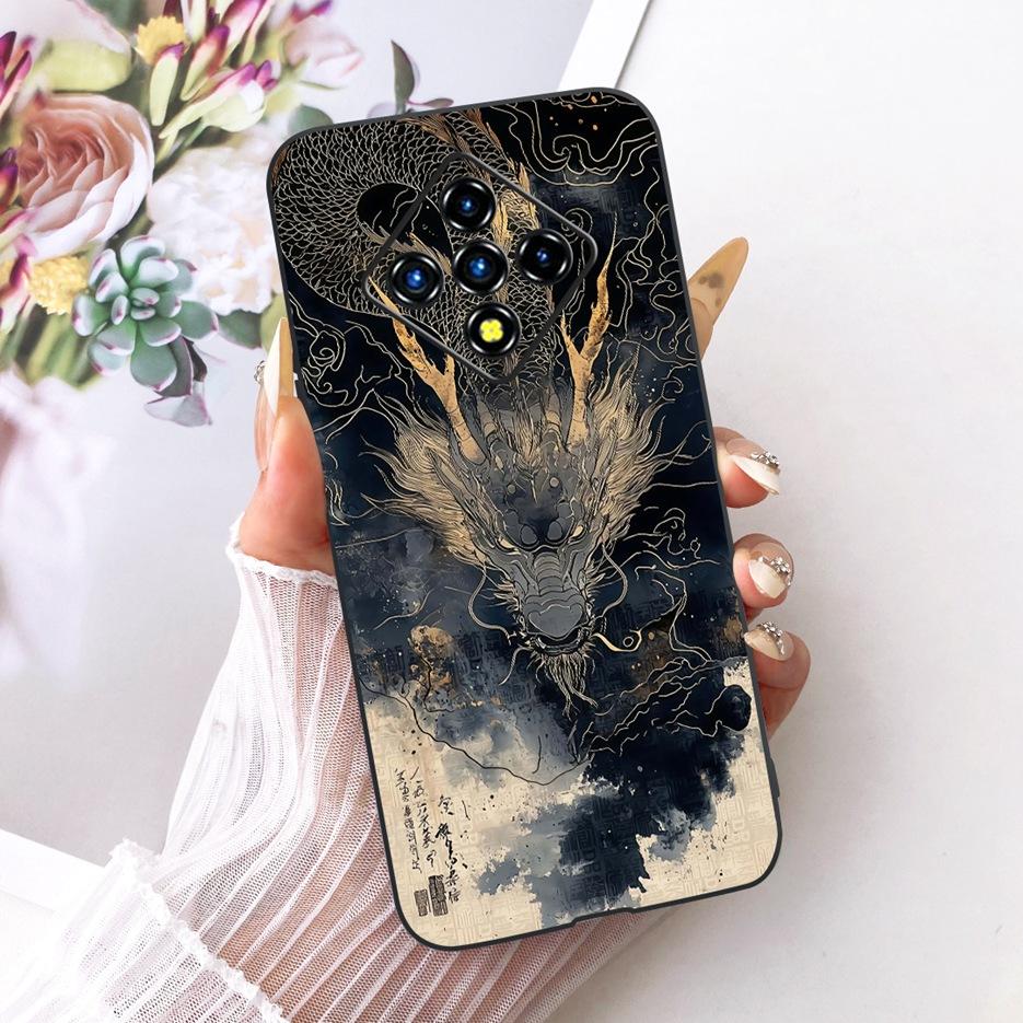 For Infinix Zero 8 Case X687 Stylish Flowers Butterfly Painted Cover Soft Slim Phone Case For Infinix Zero 8i Zero8 i X687B Bags