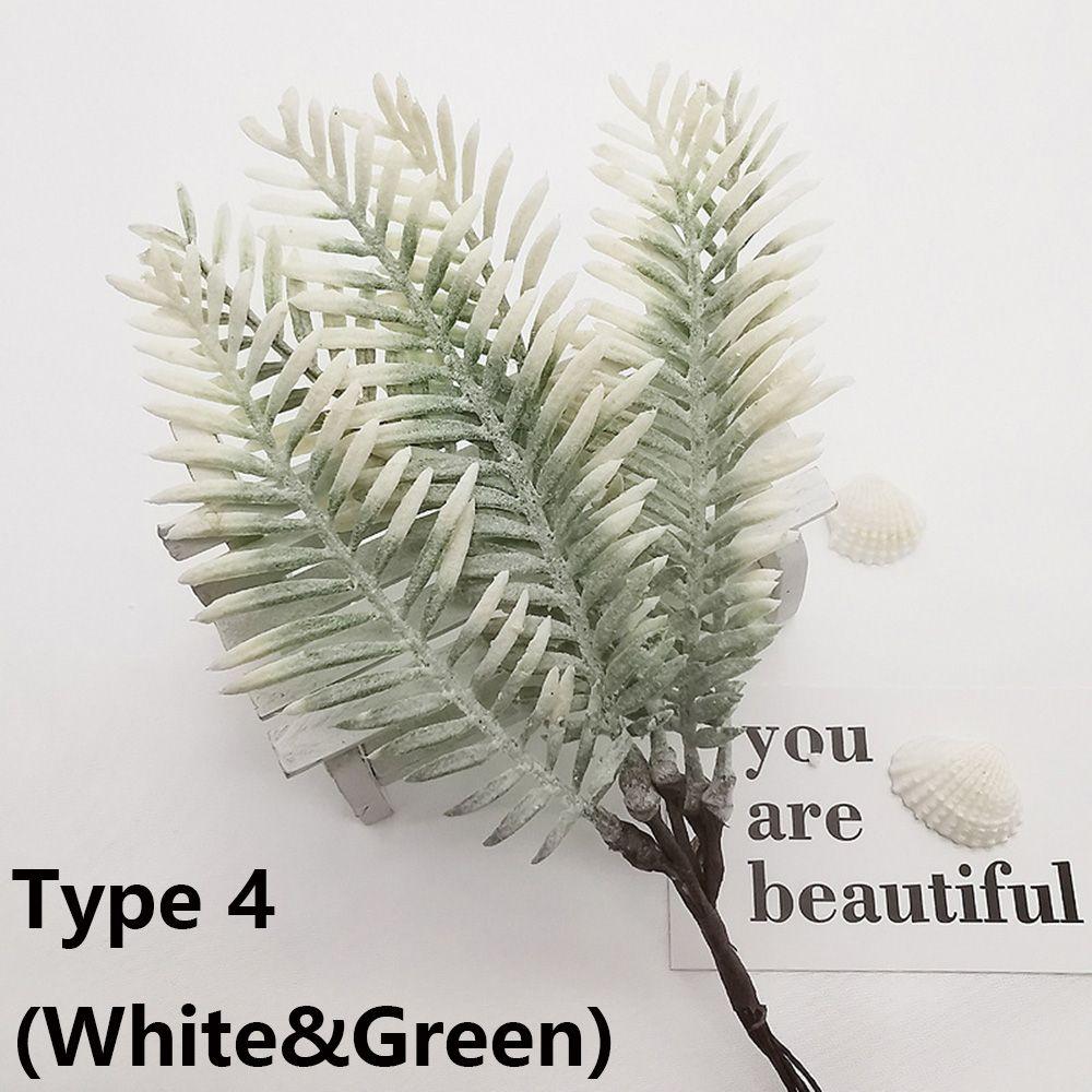 6PCS/Bundle DIY Xmas Ornament Home Decor Pine Artificial Flowers Simulation Plants Faux Grass