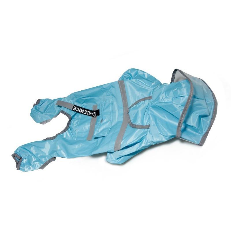

Four Legs Pet Rainproof for Dog Large Brim Raincoat Pet Clothes Dogs Jumpsuit Reflective Raincoat Dog Costume S-3XL M синій
