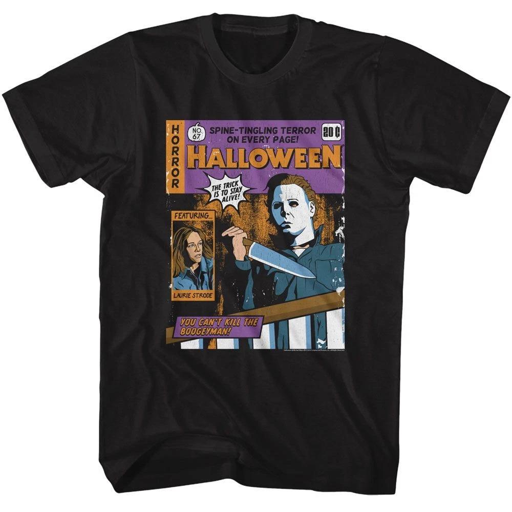 Halloween - Horror Comic - American Classics - Solid Black Short Sleeve T- 140