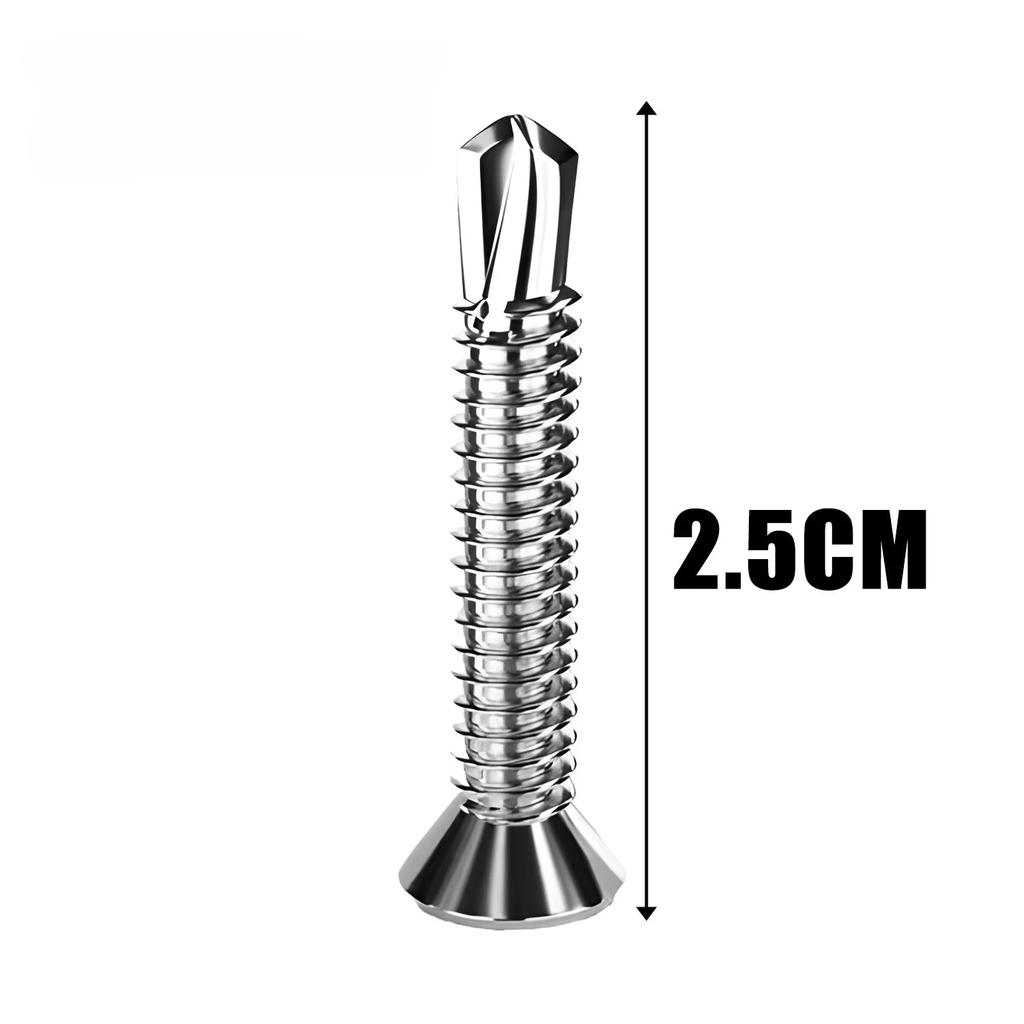 Cross Flat Head Self Tapping Screws Steel Self Drilling Screws Metal Wood Quick Fixing Fasteners Hardware For Home Repair Tools