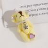 Cartoon Bear Shape Dolls Bag Pendants Bag Charm Plush Keychain Pendant Plush Material Backpack Pendant Gift for Girls