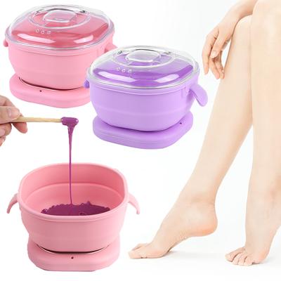 Silicone Wax Warmer Foldable Wax Heater 100W Electric Hot Wax Warmer Machine 400ml Hair Removal Wax Machine for Home Travel