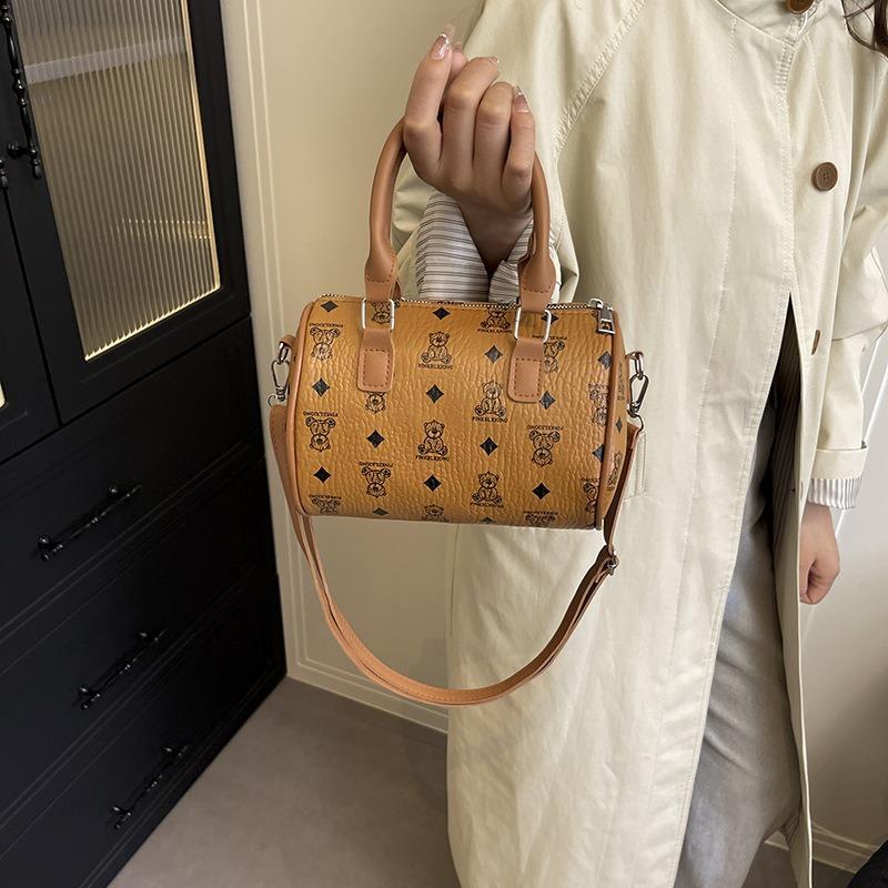 New niche design retro Boston bag women's trend handbag versatile fashion shoulder messenger bag