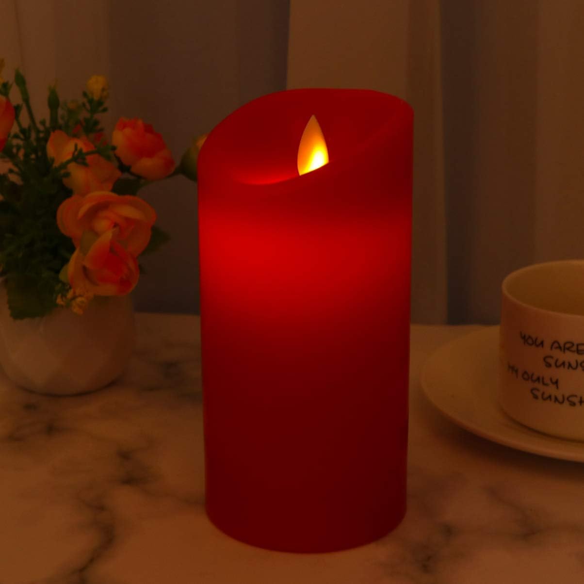 

Uonlytech Home Decoration LED Candle Flameless Candle Light Simulation Candle Wedding Accessories Realistic Candle Lamp for Home Wedding Party