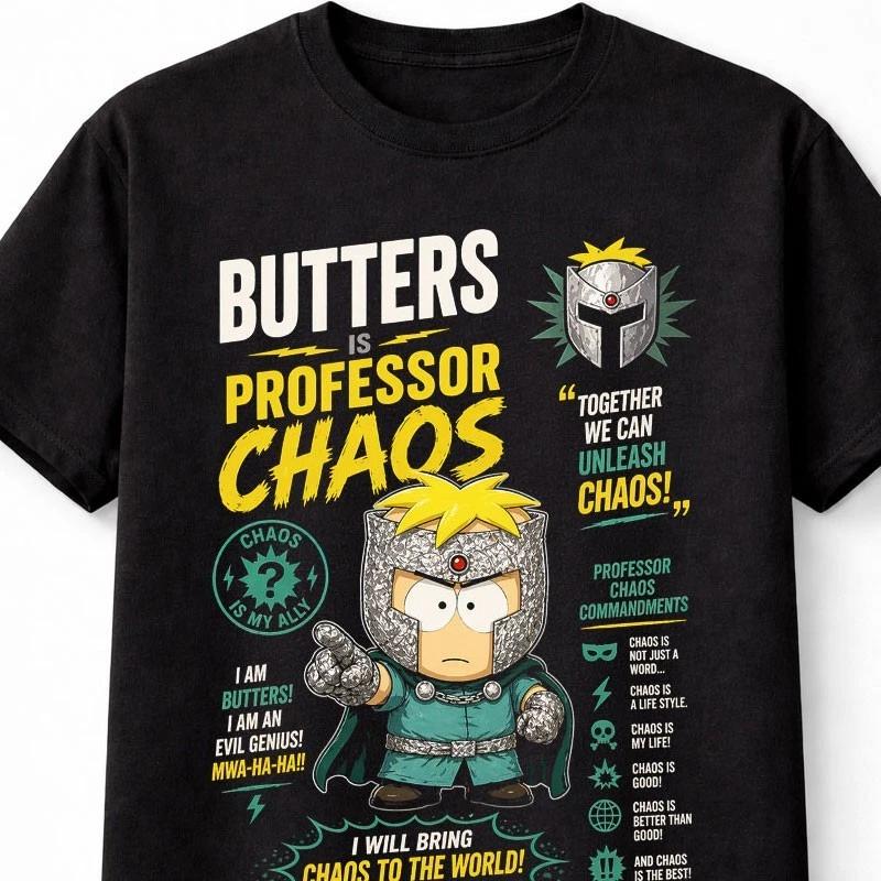 Butters Professor Chaos South Park Graphic TShirt Cartoon Unisex TShirt S
