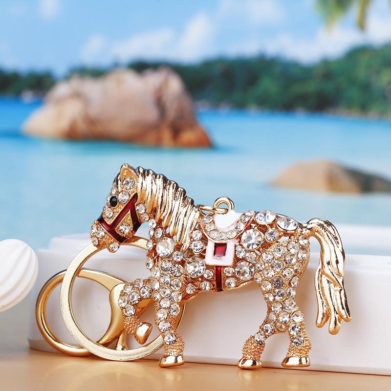 Cute Owl Crystal Rhinestones Crsytal Car Bag Keys Exquisite Pendant Cartoon Trendy Animal Key Chains Bag Charm