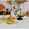 Moon-Shaped Metal Incense Burner Handheld Home Living Room Desktop Decor Ornament Stylish Aromatherapy Burner