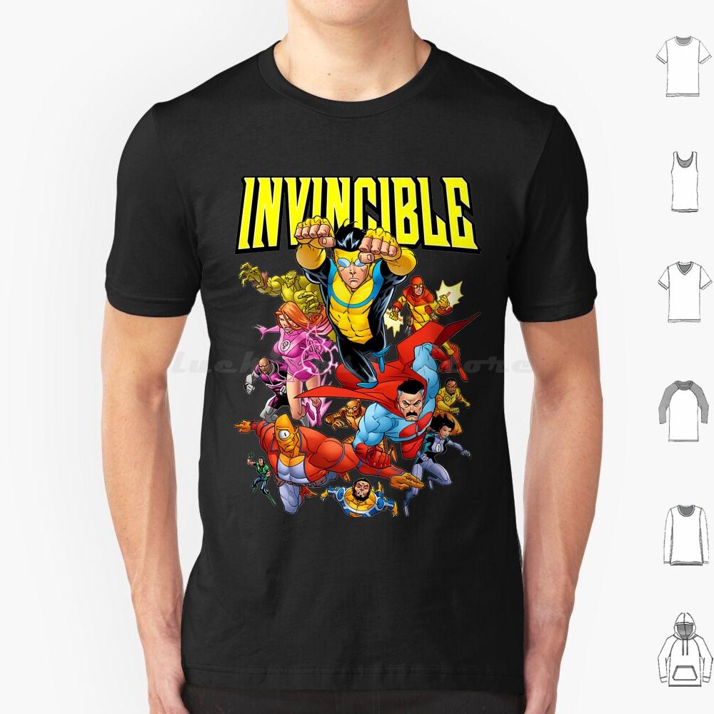 Invincible Invincible Cartoon T Shirt Cotton Men Women DIY Print Invincible Comics Anime Manga Invincible Comic Superhero Omni