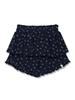 Eogeulliswedou Ruffle Flower Skirt Pants (Navy)