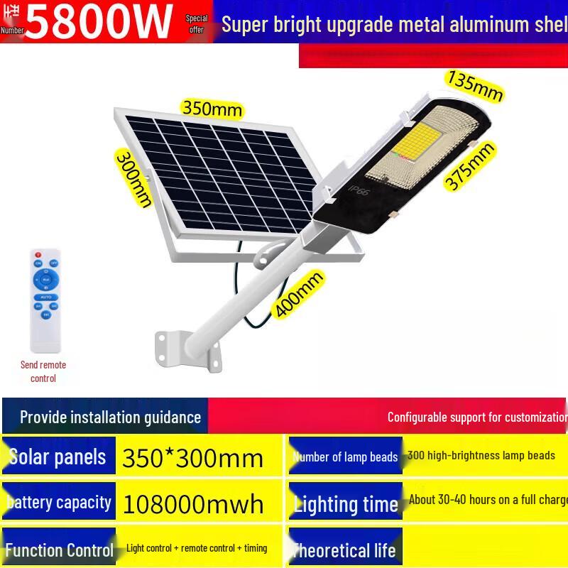 Jun Ding Ying 5800W Solar LED Garden Light