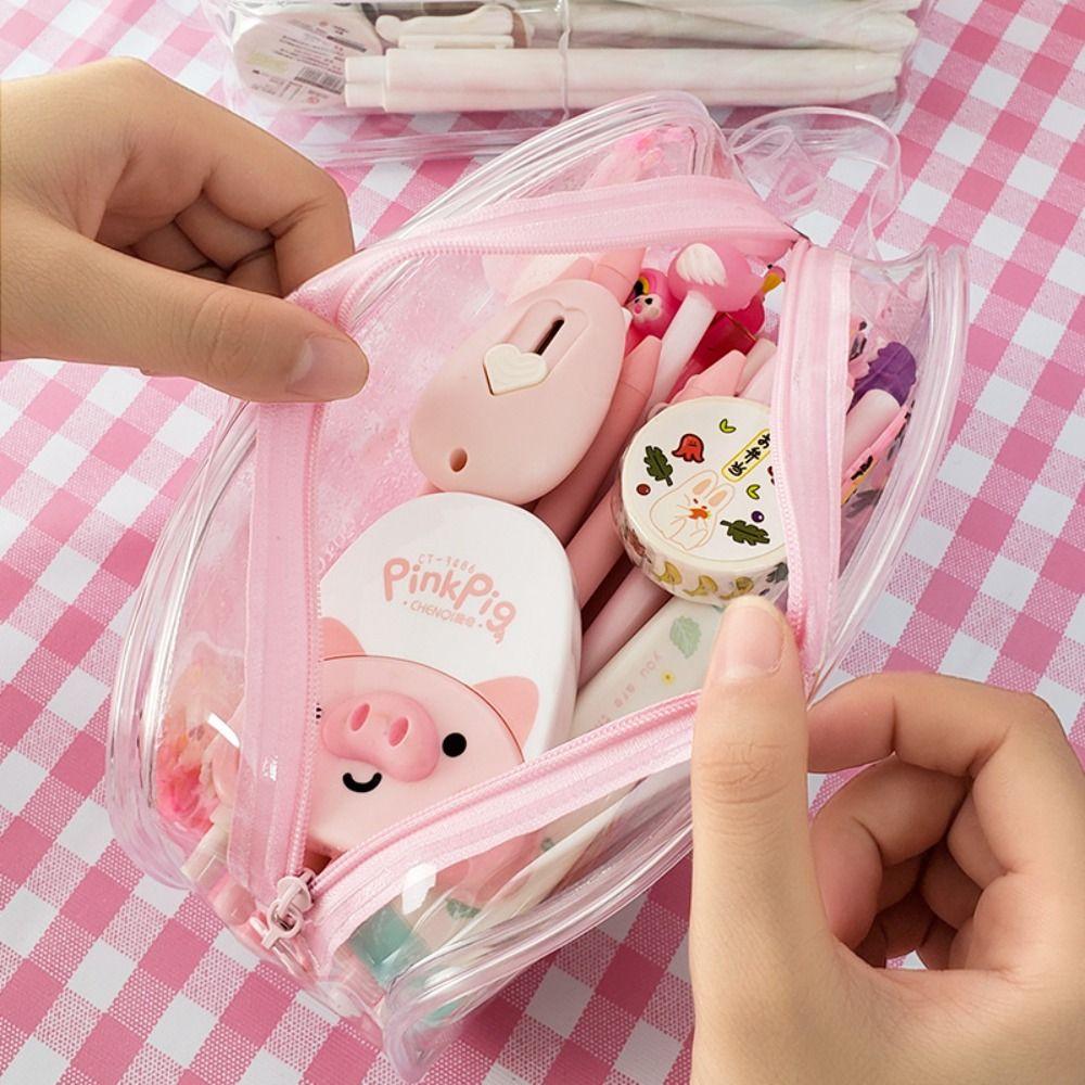 Large Capacity Pencil Bag Cartoon Cosmetic Bag Cute Stationery Bag