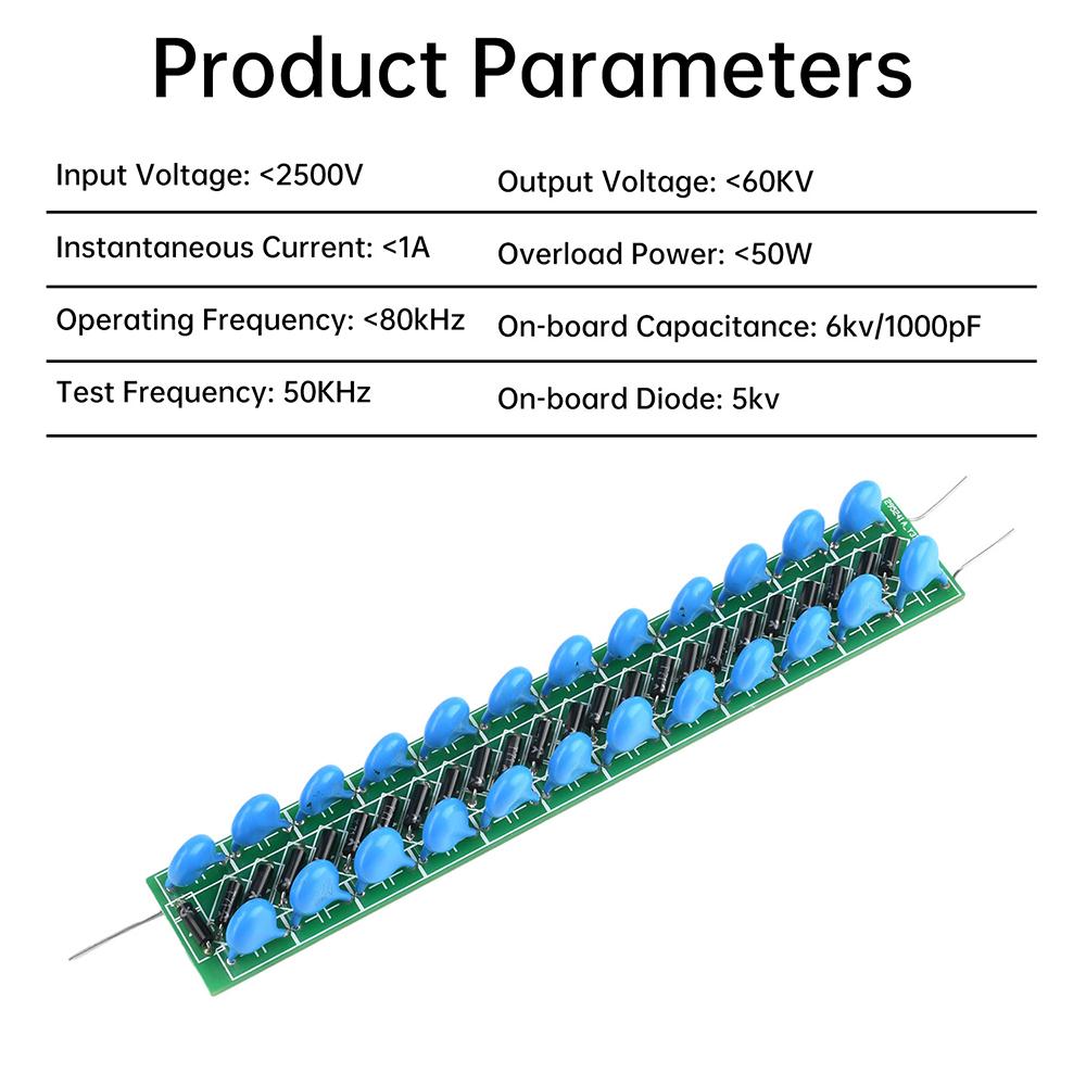 60KV Voltage Doubler Rectifying 24 Times Rectifier 60000V High Voltage Power Module for  Generator Motor Electronic Kit