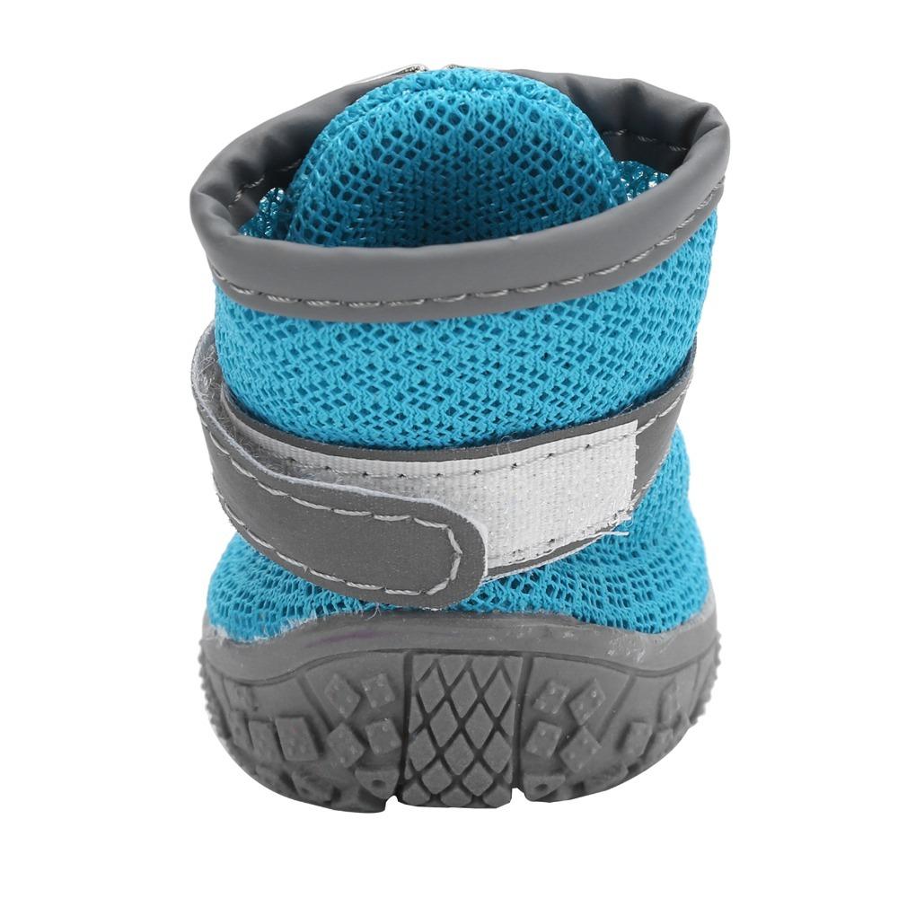 4pcs Non Slip Sole Dog Shoes Lake Blue Pet Paw Covers Lightweight Puppy Shoes  Paw Protection