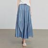Chuyu Women's Faux Denim A-line Tiered Skirt