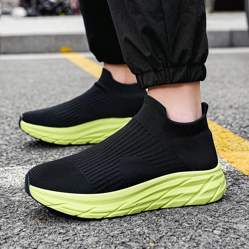 Women's Sneakers Slip On Men Socks Shoes Breathable Couple Running Shoes Lightweight Soft Footwear Casual