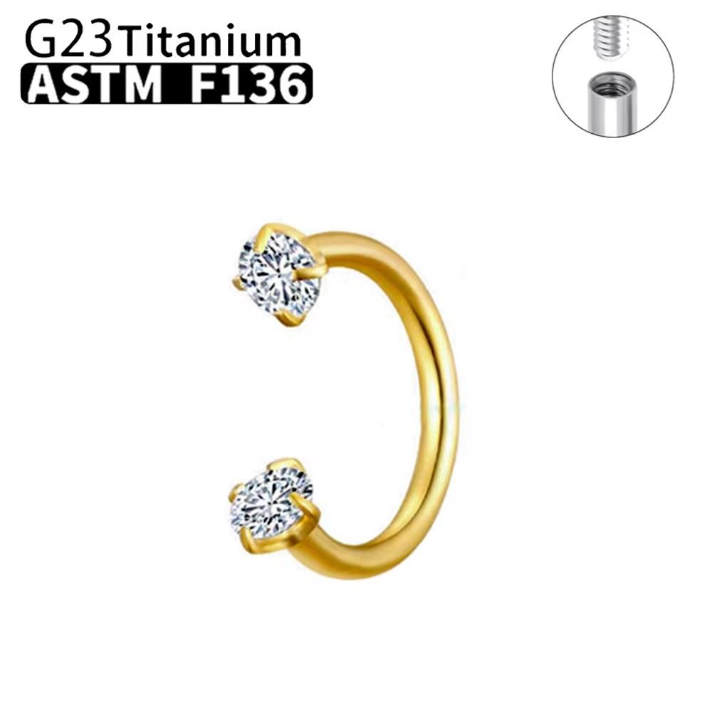 1/5 Stück G23 Titan Nasenringe Piercings Lippe Augenbraue Ohr Septum Helix Knorpel Septum Körperschmuck Piercing Labret Nase C-Stab