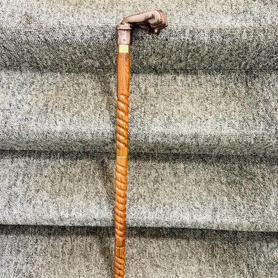 Walking Stick Premium Quality Style Punch Head Handle Handmade Wooden Cane