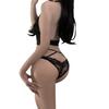 Sex panties female sexy transparent seduction lace cross strap open crotch thong T pants B