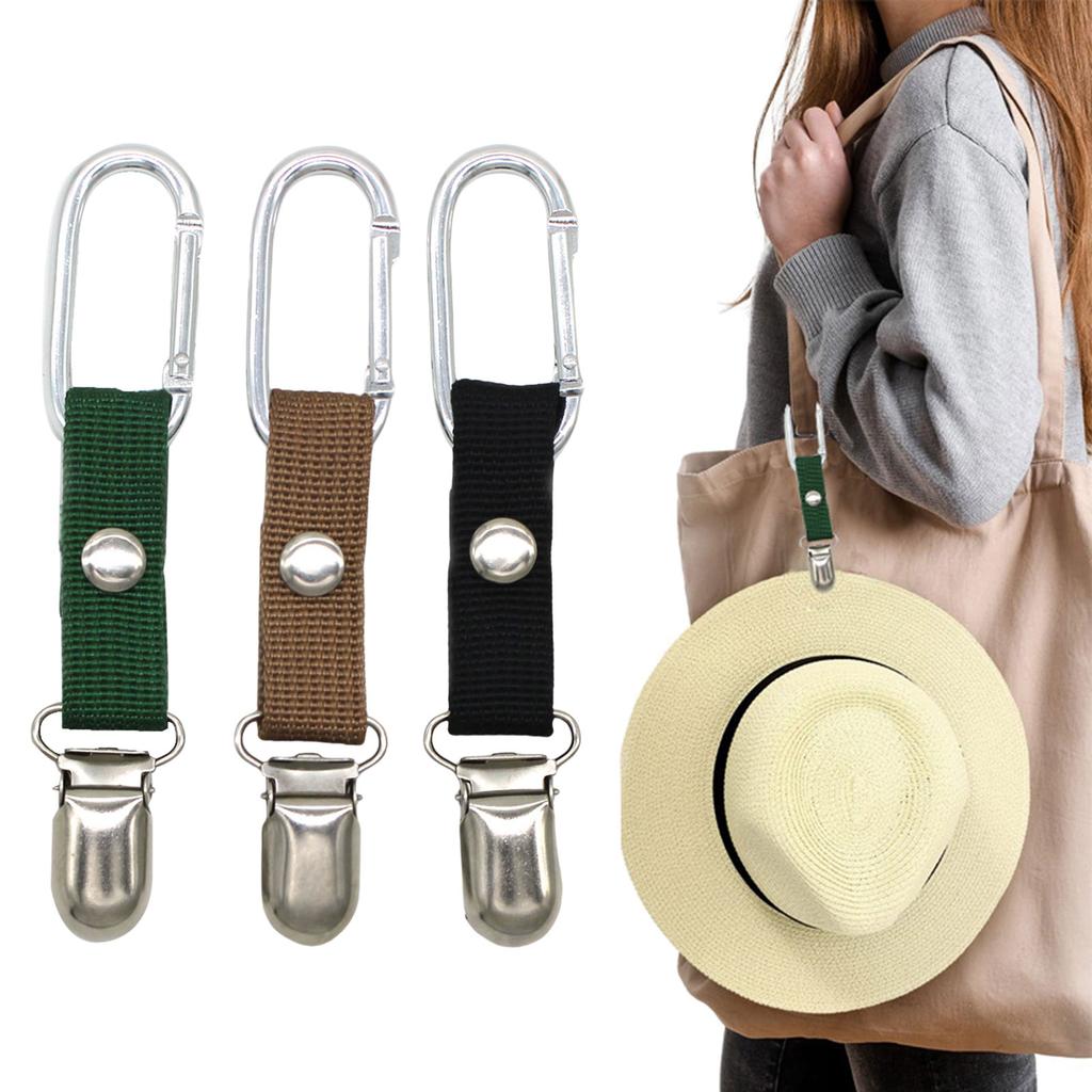1 Pair Stylish Hat Clip Portable Caps Holder Unisex Accessory Travel Hat Clip Suitable for Backpacks and Handbags