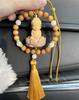 Boxwood Buddha & Guanyin Car Rearview Mirror Pendant Ornament