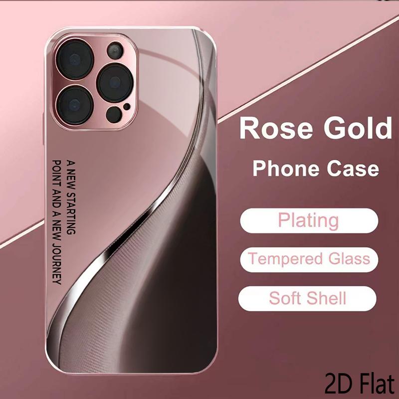 erCurve 2DFlat For iPhone17 18 16 15 14 13 12 11 Pro Max XS XR 8 7Plus Phone Cover Shockproof Protective Back Cover