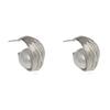 Vintage Geometric Bead Earrings Striped Oval Huggie Earrings Trendy Hoop Earrings  For Women