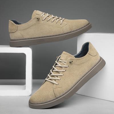 Fashion Leather Men's Skate Shoes 2024 New Arrival Men Casual Shoes Male Comfortable Driving Shoe Classic Mens Lace-Up Sneakers