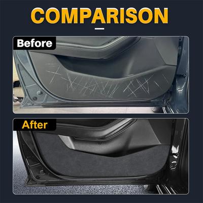 Tapis Anti-coup de Pied en Daim pour Porte de Voiture pour Mazda 3 Axela BP 2019 2020 2025 2025 2025 2025 2025 Conduite à Gauche Conduite à Droite Cuir Carbone Tapis Protège Intérieur