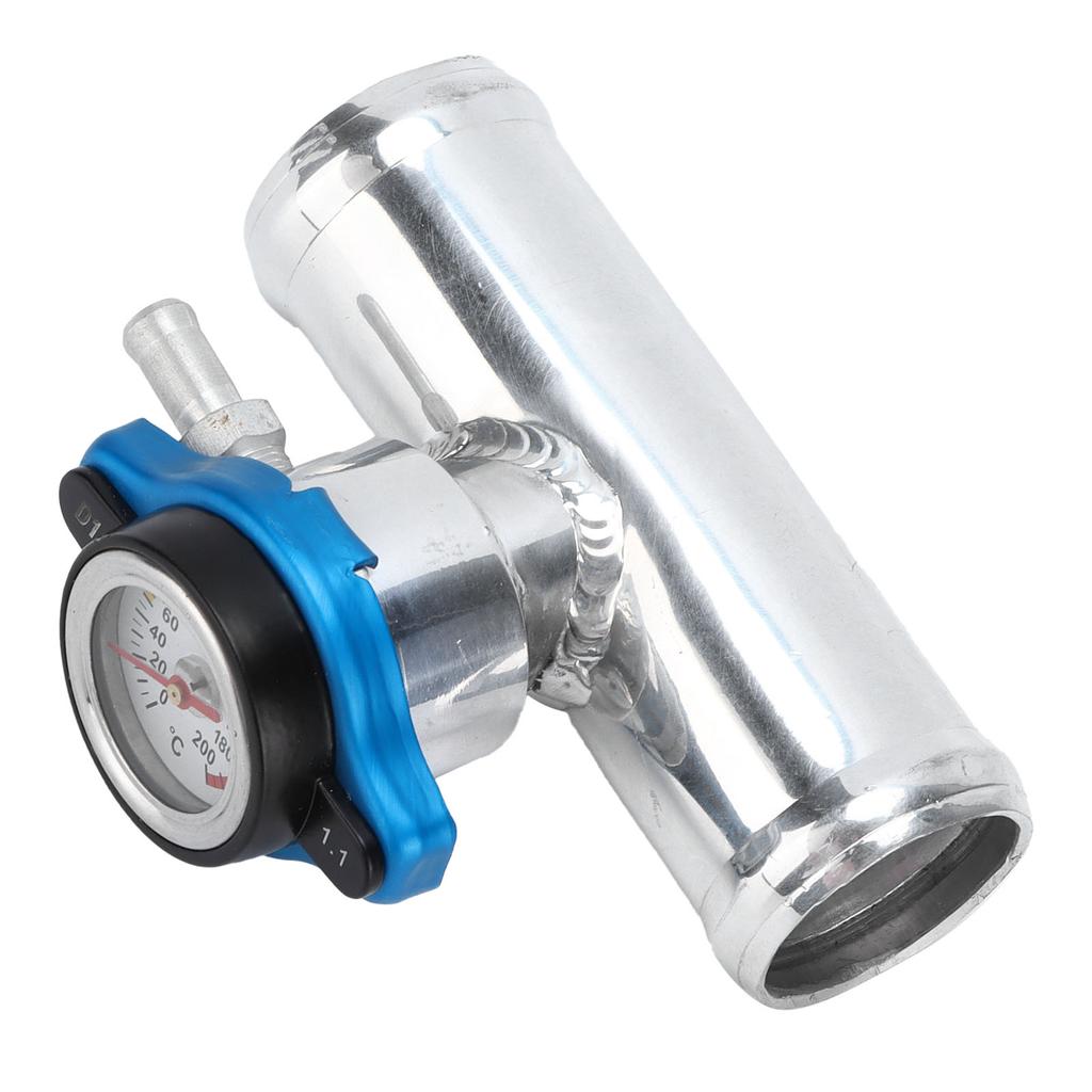 38mm 1.5in Inline Kühlerfüllschlauch Aluminium mit Temperaturanzeige für Motor