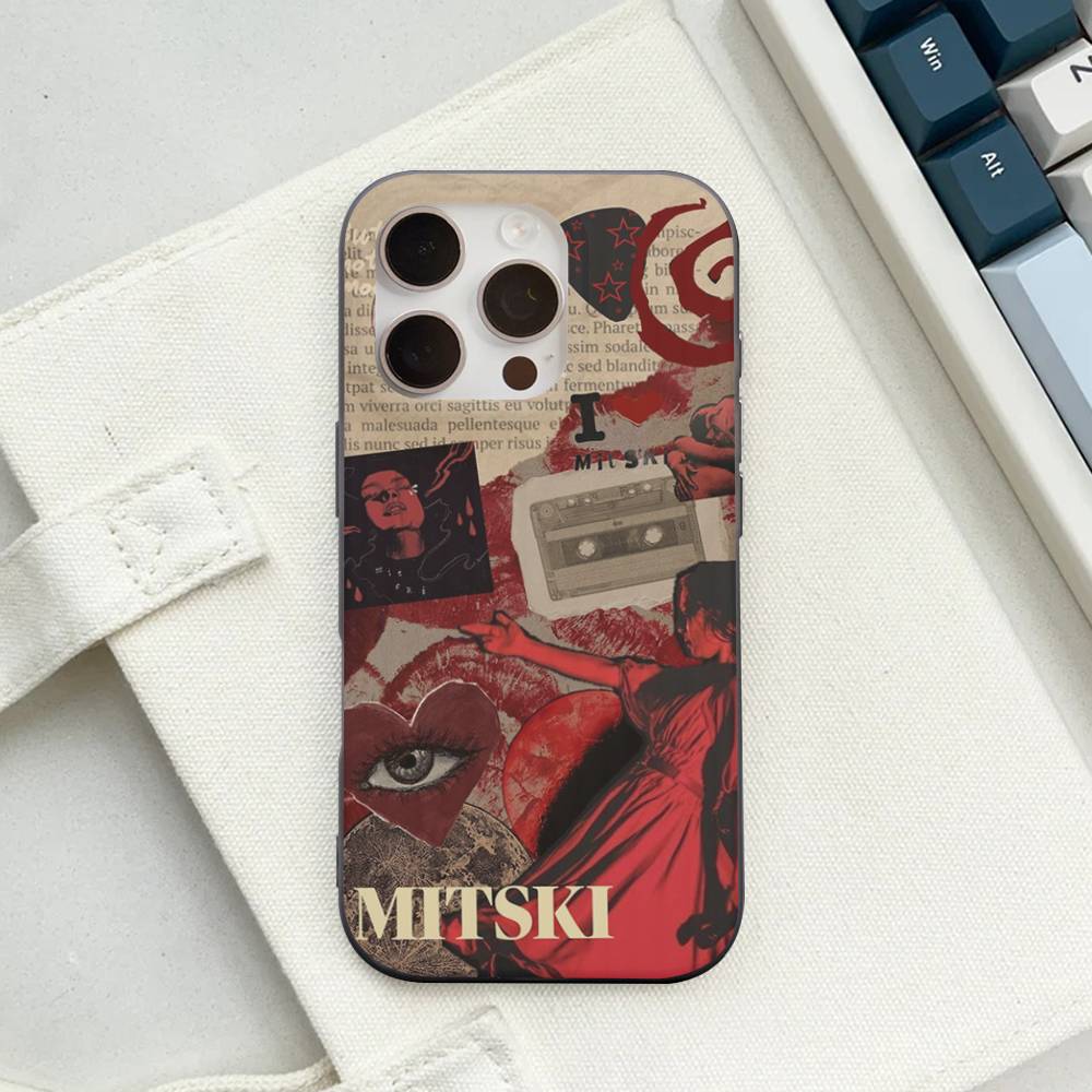 

Popular Singer M-Mitski Corrugated Pattern For IPhone 17 16 15 14 13 12 11 16 Pro Max Plus Pro Non-slip Phone Cover iPhone 14 plus
