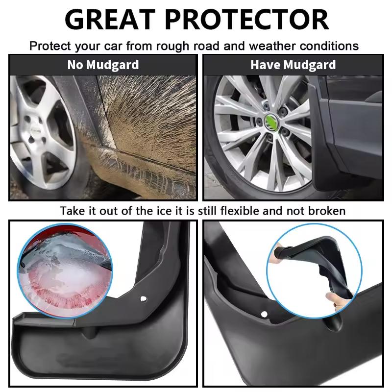 For Chevrolet Onix - Automotive Tire Mudguard Waterproof Prevent Mud Splashing Car Mud Flap Fender Trim 4pcs Accessories