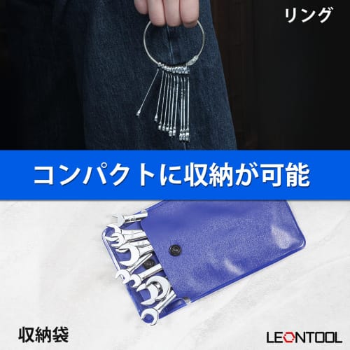 LEONTOOL Mini Spanner Set, Ultra-Thin Combination Wrench Set, 10-Piece Set, 4mm/4.5mm/5mm/5.5mm/6mm/7mm/8mm/9mm/10mm/11mm, Single-Ended Open-End Wrenc