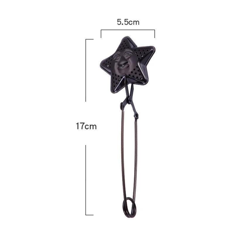 Stainless Steel Star Shell Heart Shape Tea Infuser Loose Leaf Tea Locking Teaspoon Mesh Filter Tea Strainer Kirchen Tool Set