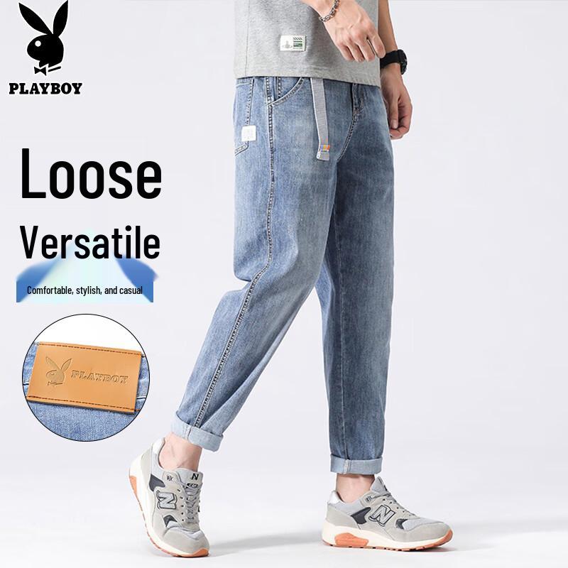 

PLAYBOY Мужские повседневные свободные укороченные джинсы прямого кроя 31