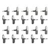 20 Piezas de Soportes Metálicos para Estantes – Soportes de Estante de 5 mm para Gabinete Armario Vestidor Pines de Fijación para Estantes de Vidrio