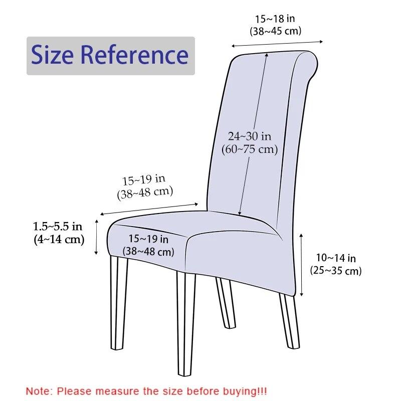 Printed King Back Chair Cover Stretch Large XL Size Chair Covers for Dining Room Home Hotel Banquet Decor Long Seat Protectors