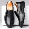 Luxury Brand Quality Men Slip on Leather Casual Shoes Hick Soled Loafers Leather  Business Wedding Business Casual Shoes