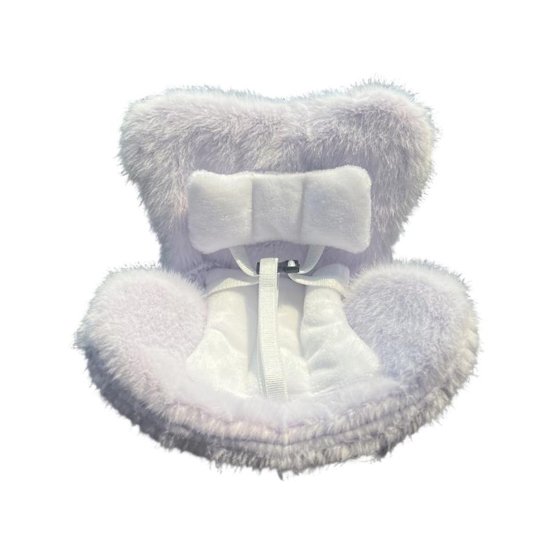 Plush Car Seat With Soft Cushion For Figure Dolls Adjustable Safety Strap Air Vent Clip Decors Collectible Accessory