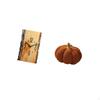 Simulated Pumpkin Stump Clock Pillow Arabic Numerals Silent Wall Decoration Cushion for Housewarming