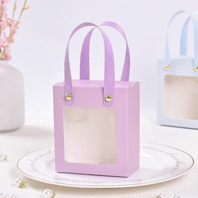 20pcs Wedding Favor Bags with Window for Birthday Party Events and Parties Assorted Colors Gift Bags with Handle