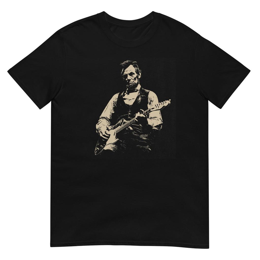 Abraham Lincoln Abe Lincoln Playing Guitar Retro Vintage Tshirt