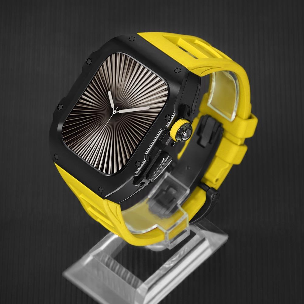 

Набір ремінців з нержавіючої сталі+фторкаучуку для Apple Watch Ultra 3 2 1 49 мм Розкішний комплект для модифікації для iwatch Серії 11 10 46 мм 42 мм Ultra 3 2 1 49mm
