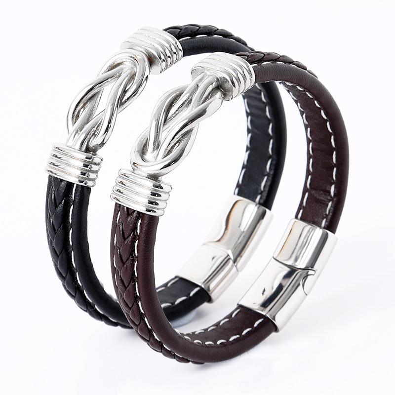 

Fashion bracelet men s bracelet leather bracelet alloy magnetic twist punk bracelet