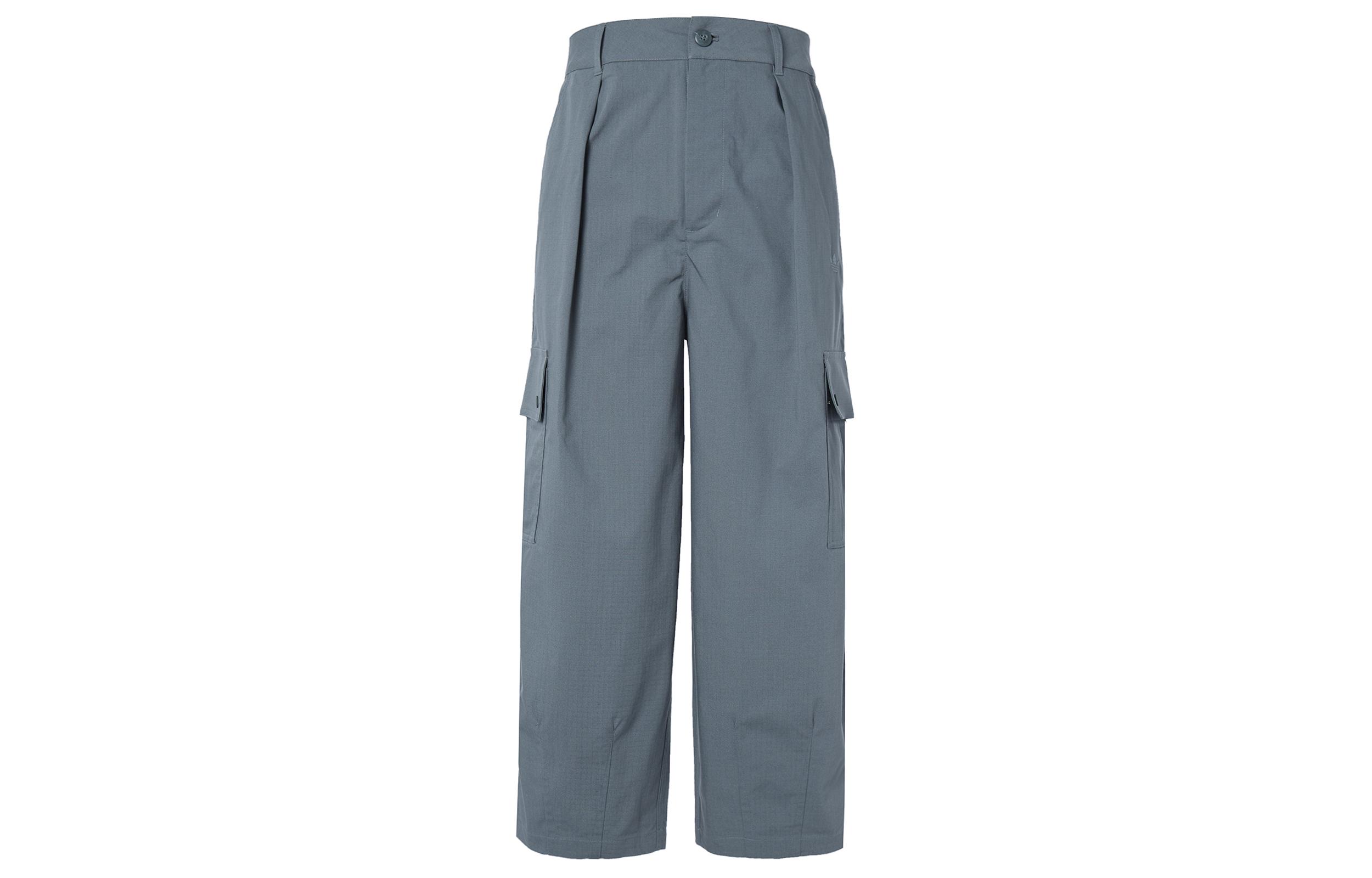 Adidas Knitted Sweatpants Unisex Blue Moderate Cargo Pants HR3479 XS